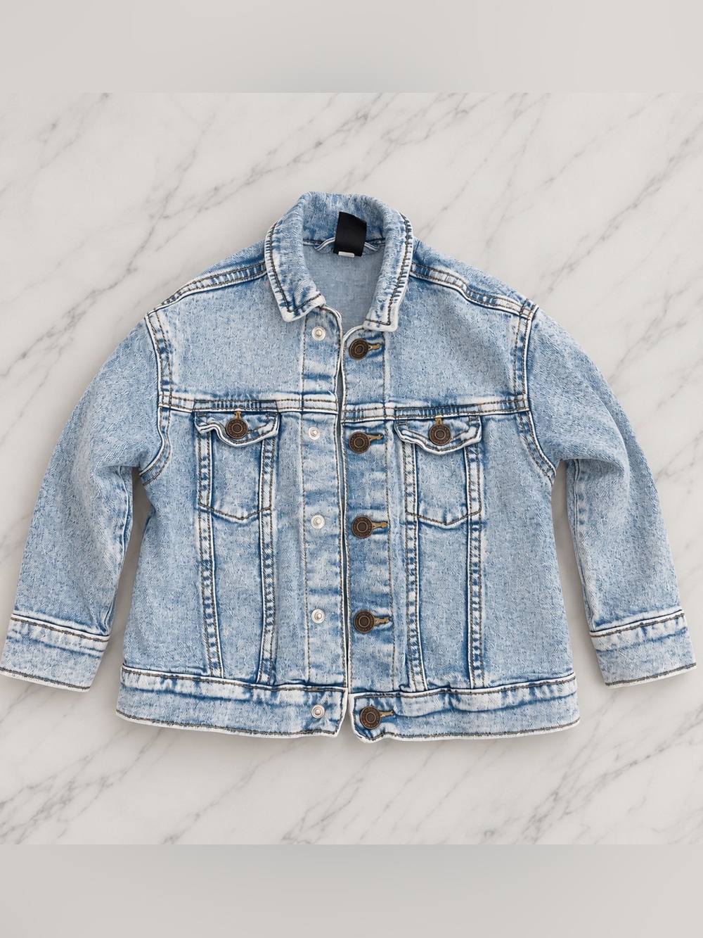 H&M &Denim Kids Acid Wash Denim Jacket Size 4T